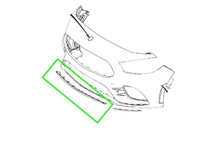 Baguette décorative chrome pare-choc avant Mercedes-AMG Classe A 35 W177