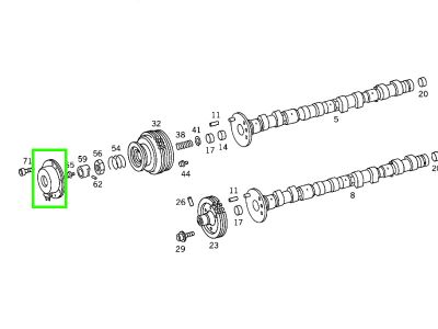 Aimant Régulateur Arbre Cames SL W129 Mercedes-Benz