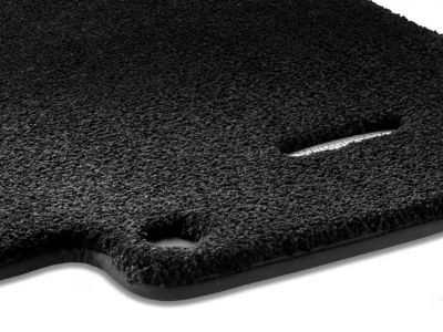 Jeu 2 Tapis velours Exclusif CLA W174 - Avant - Noir-  Mercedes-Benz