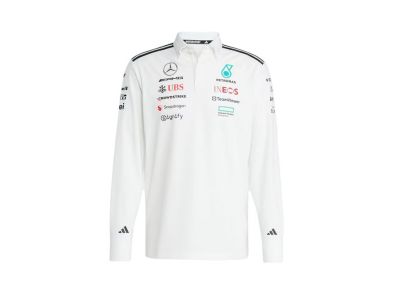 Polo Blanc Adidas Manches Longues Écurie Mercedes-AMG F1