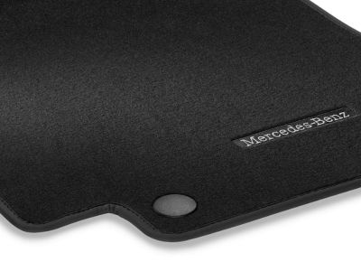 Jeu 4 Tapis Velours Noir Volant à Droite Classe C W205