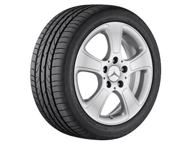 Jante Mercedes 16 pouces Classe B W245 6,5 J x 16 ET 46 5 Argent Titane