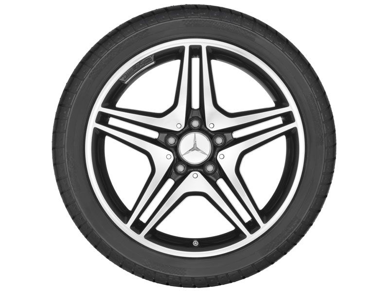 Jante AMG Mercedes CLA W117 - 7,5 J x 18 pouces ET 52 - Noir - 5 Doubles Branches