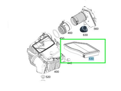 Filtre à Air GLB W247 Mercedes-Benz