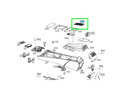 Store vide poche centrale Classe C W204