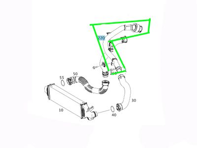 Conduite Air Suralimentation Mercedes-Benz