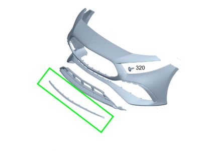 Baguette Pare-Choc Avant Chromée Classe A W177