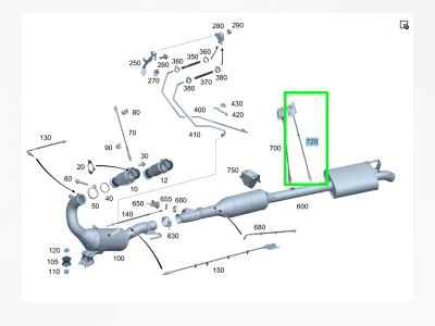Capteur NOX Avant Catalyseur Classe X 350 d