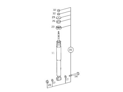 Amortisseurs Complet Arrière Classe C W202 - 1 unité