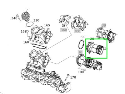 Carter Tube Admission Refroidisseur Classe B W245