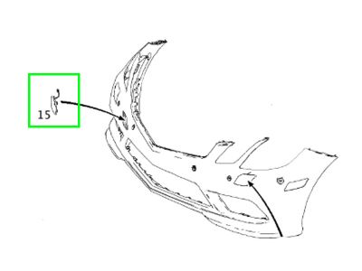Cache Anneau Remorquage Pare-Chocs Avant Classe E W207