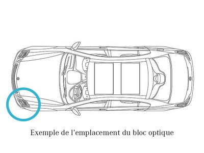 Phare Bloc Optique Avant Gauche Classe C W204 Mercedes-Benz