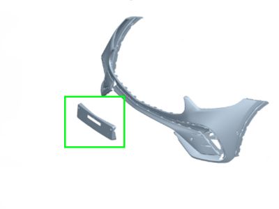 Support Plaque Mineralogique Immatriculation Avant GLC W254