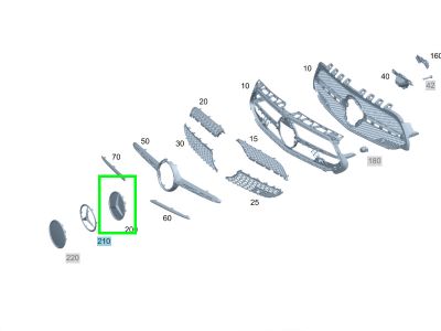 Étoile de calandre Classe A W177 Mercedes-Benz
