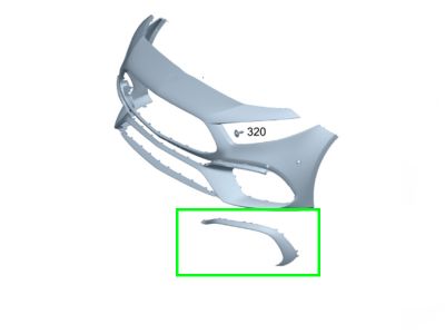 Barre Décorative Pare-choc Avant Gauche Classe A W177