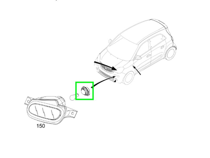 Douille Clignotant smart forfour 45kW