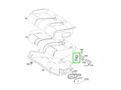 Cache ISOFIX siège banquette arrière Classe B W247