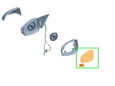 Miroir Rétroviseur Gauche Conducteur Classe S W223