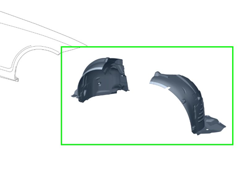 Pare-Boue Avant Droit CLS W218