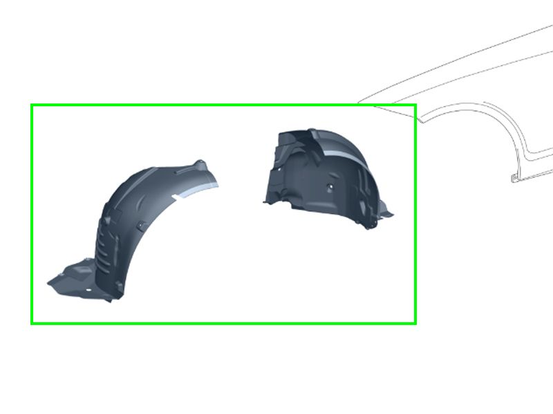 Pare-Boue Avant Gauche CLS W218
