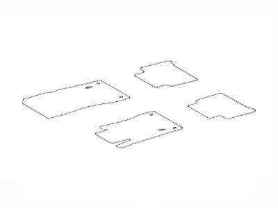 Jeu 4 Tapis Velours Noir CL W216