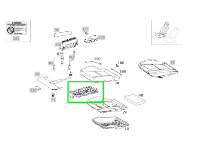 Capteur d'Occupation De Siège Passager Classe C W204