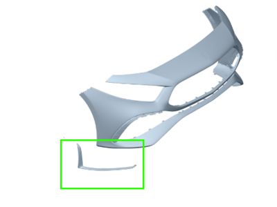 Déflecteur Lateral Intérieur Pare-choc Avant Droit Classe A W177 Mercedes-AMG