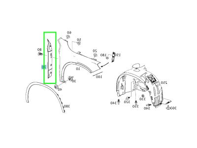 Recouvrement Aile Avant Droit GLA W156