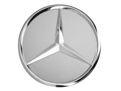 Cache-moyeu Etoile en relief ARGENT TITANE Mercedes-Benz - 1 unité