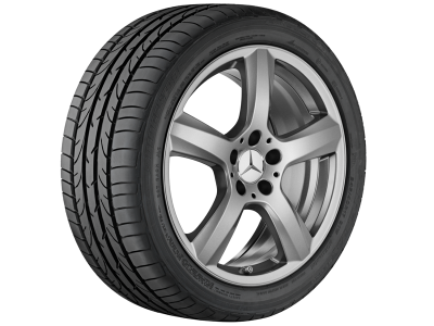 CLS 218  - Jante alliage à 5 branches - noir - 45,7 cm - 5 branches - 8,5 J x 18 ET 34,5 pouces - Tissu Himalaya, gris 