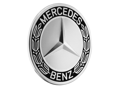 Cache moyeu Couronne lauriers Noir Mercedes