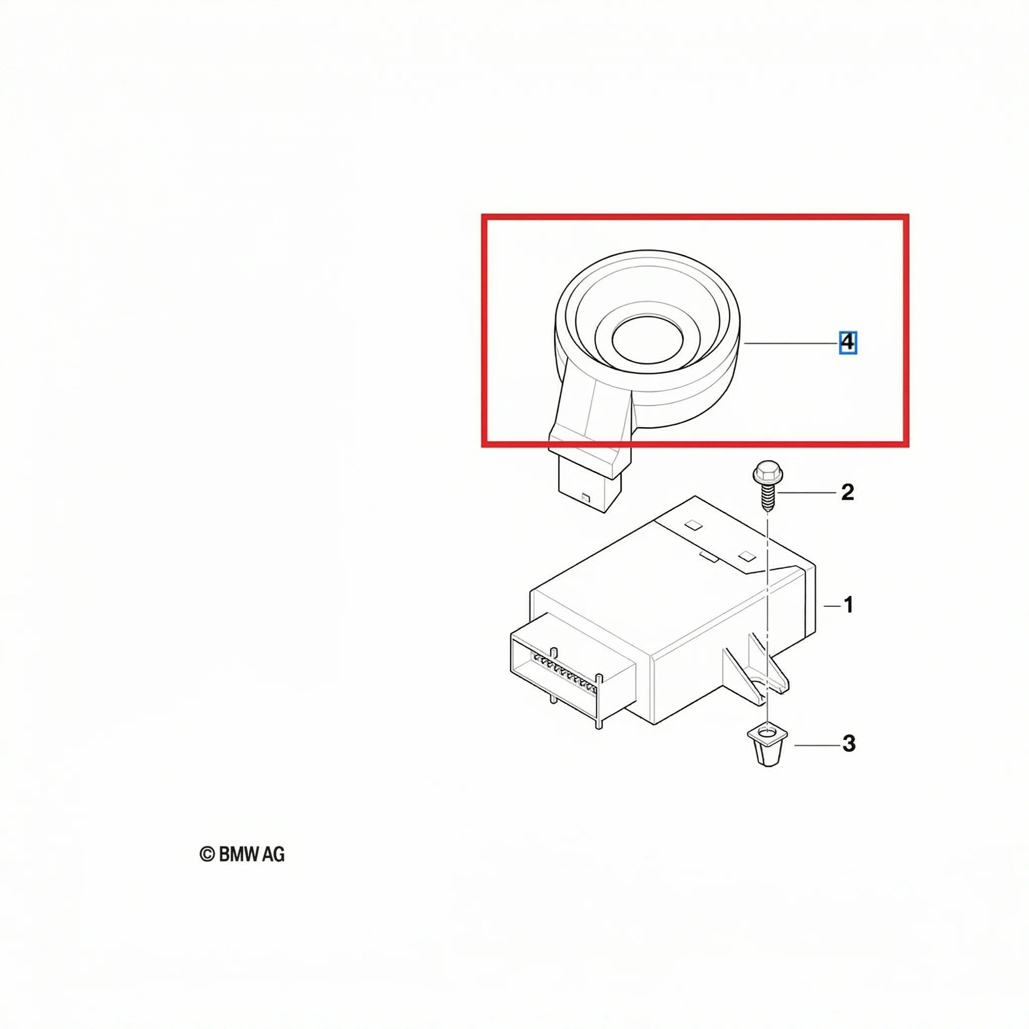 Antenne annulaire (EWS III ) pour BMW X5 E53 – schéma technique haute résolution