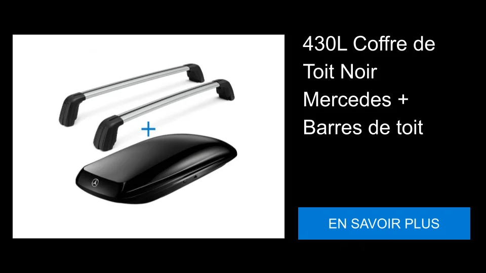 430L Coffre de Toit Noir Mercedes + Barres de toit