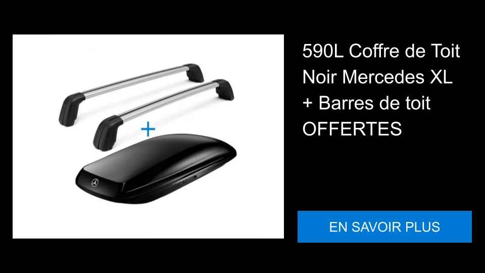 590L Coffre de Toit Noir Mercedes et Barres de toit OFFERTES (1)