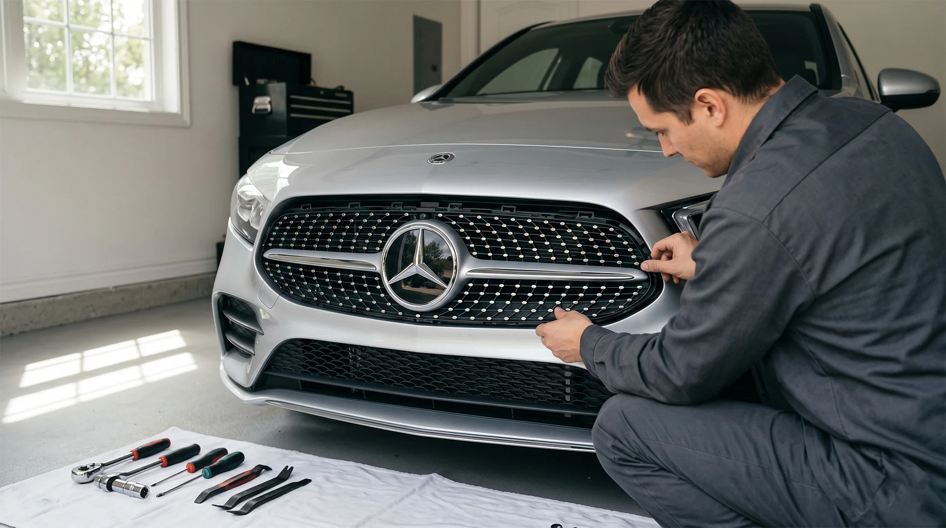 Comment installer une calandre diamant sur Mercedes Classe A et CLA : Le guide complet