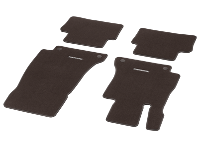 Jeu de 4 Tapis en velours Marron Expresso CLASSIC - Pour Classe E W213
