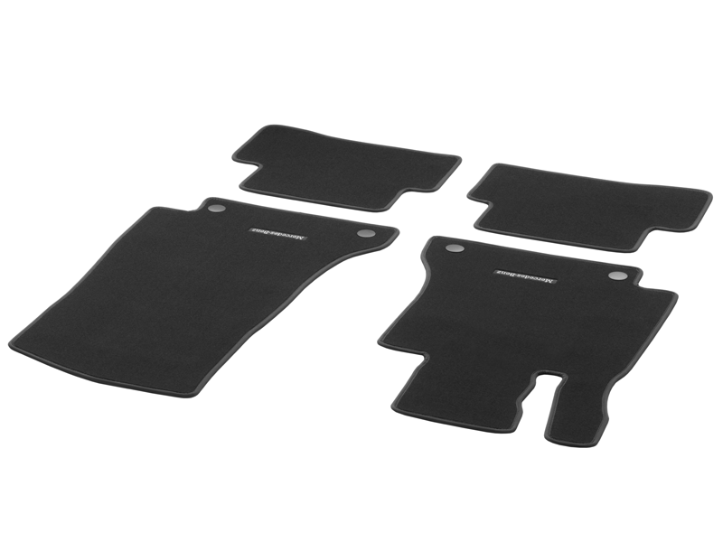 Jeu de 4 Tapis Velours Noir Classe C W205