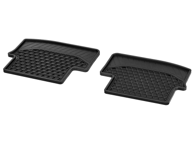 Tapis en caoutchouc Classe C 205 - Noir - Arrière - Mercedes-Benz