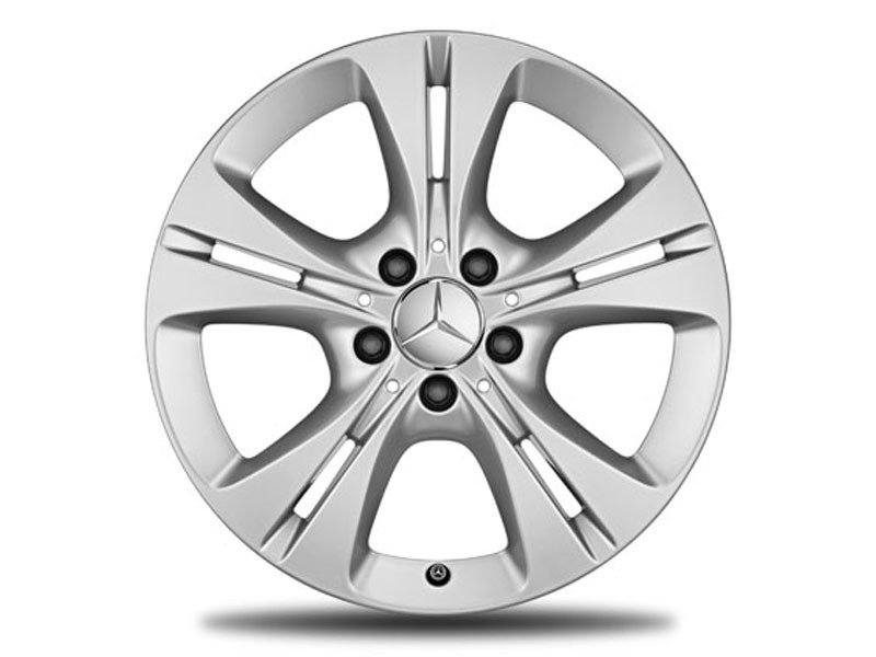 Jante Classe C 205 - 7 J x 17 pouces ET 48,5 argent vanadium à 5 doubles branches