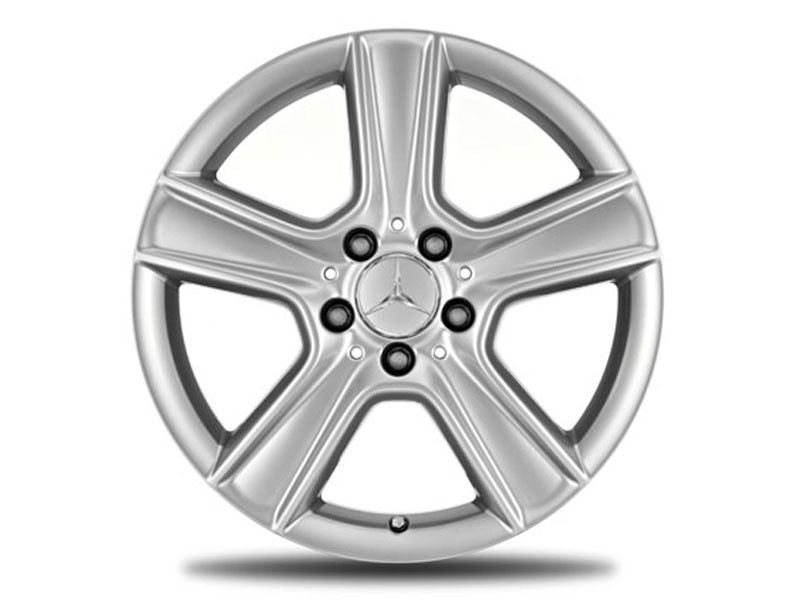 Jante Classe C 204 - 7,5 J x 17 pouces ET 46,5, argent vanadium à 5 branches - gris - 43,2 cm