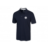 Polo Mercedes bleu avec logo vintage