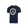 T-shirt bleu Mercedes logo vintage