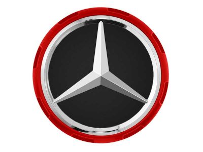 Cache-Moyeu Mercedes-Benz AMG 75mm Contour Rouge