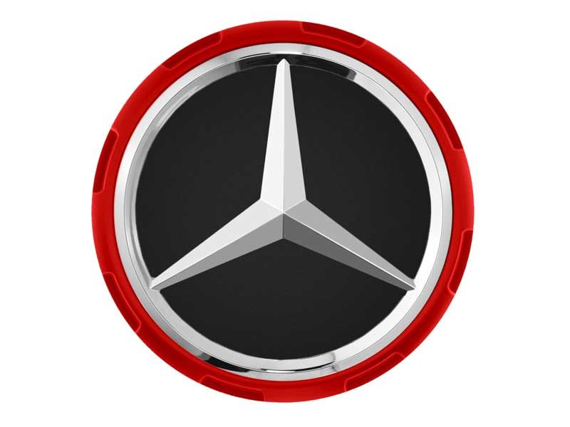Cache-Moyeu Mercedes-Benz AMG 75mm Contour Rouge