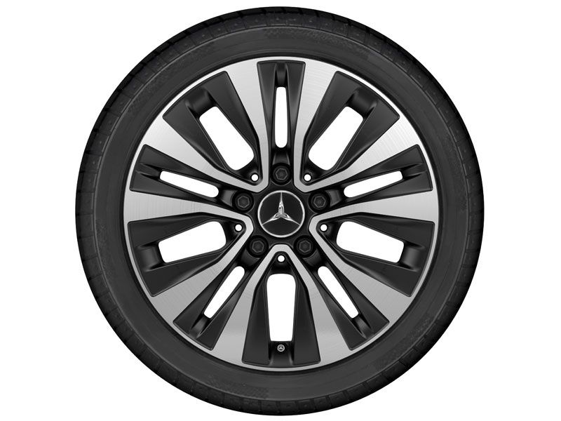 Jante Classe A W177 - 6,5 J x 16 pouces ET 44 - 5 doubles branches - Aero - noir mat