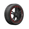 Jante Classe A W177 - 5 doubles branches noires rebord rouge - 18 pouces
