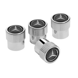 Capuchons de valve chrome logo étoile Mercedes - jeu de 4 unités