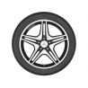 Jante AMG Mercedes CLA W117 - 7,5 J x 18 pouces ET 52 - Noir - 5 Doubles Branches