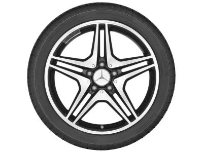Jante AMG Mercedes Classe B W246 - 7,5 J x 18 pouces ET 52 - Noir - 5 Doubles Branches