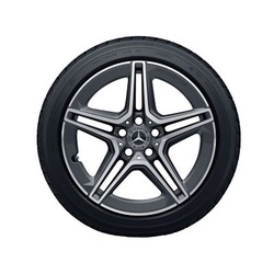 Jante AMG Mercedes Classe C W205 - 8,5 J x 18 pouces ET 49 - Gris trémolite métallisé - 5 branches